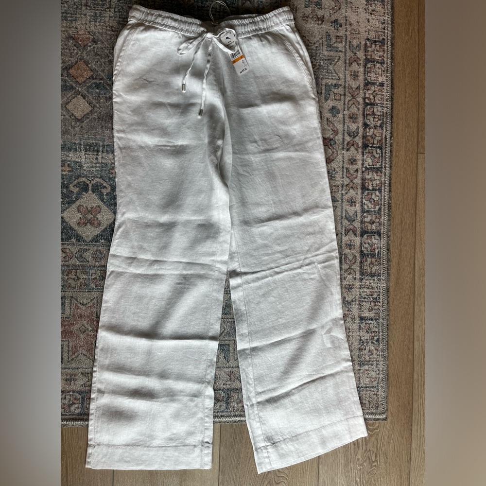 NWT Tommy Bahama white linen pants .